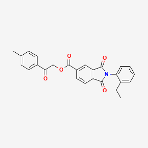 2-(4-methylphenyl)-2-oxoethyl 2-(2-ethylphenyl)-1,3-dioxo-5-isoindolinecarboxylate