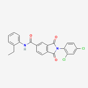 2-(2,4-dichlorophenyl)-N-(2-ethylphenyl)-1,3-dioxo-5-isoindolinecarboxamide