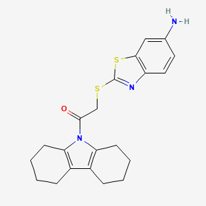 2-{[2-(1,2,3,4,5,6,7,8-octahydro-9H-carbazol-9-yl)-2-oxoethyl]thio}-1,3-benzothiazol-6-amine