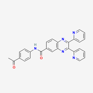 N-(4-acetylphenyl)-2,3-dipyridin-2-ylquinoxaline-6-carboxamide