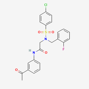 N-(3-acetylphenyl)-N~2~-[(4-chlorophenyl)sulfonyl]-N~2~-(2-fluorobenzyl)glycinamide