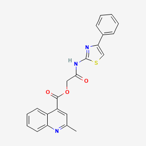 2-oxo-2-[(4-phenyl-1,3-thiazol-2-yl)amino]ethyl 2-methyl-4-quinolinecarboxylate