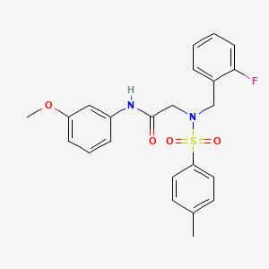 N~2~-(2-fluorobenzyl)-N-(3-methoxyphenyl)-N~2~-[(4-methylphenyl)sulfonyl]glycinamide