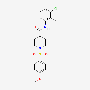 molecular formula C20H23ClN2O4S B3663139 N-(3-chloro-2-methylphenyl)-1-(4-methoxyphenyl)sulfonylpiperidine-4-carboxamide 