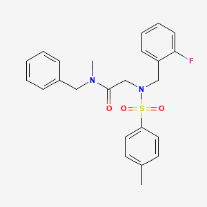 molecular formula C24H25FN2O3S B3663153 N-benzyl-N~2~-(2-fluorobenzyl)-N-methyl-N~2~-[(4-methylphenyl)sulfonyl]glycinamide 