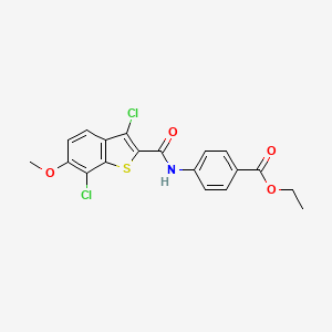 ethyl 4-{[(3,7-dichloro-6-methoxy-1-benzothien-2-yl)carbonyl]amino}benzoate