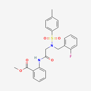 methyl 2-({N-(2-fluorobenzyl)-N-[(4-methylphenyl)sulfonyl]glycyl}amino)benzoate