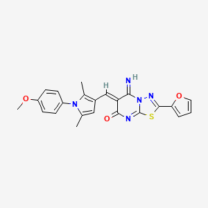 (6Z)-2-(furan-2-yl)-5-imino-6-[[1-(4-methoxyphenyl)-2,5-dimethylpyrrol-3-yl]methylidene]-[1,3,4]thiadiazolo[3,2-a]pyrimidin-7-one