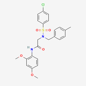 N~2~-[(4-chlorophenyl)sulfonyl]-N~1~-(2,4-dimethoxyphenyl)-N~2~-(4-methylbenzyl)glycinamide