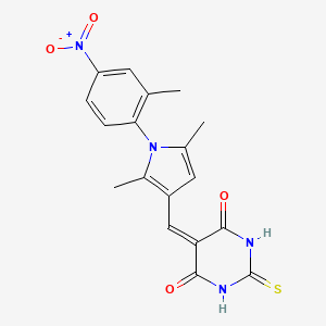 5-{[2,5-dimethyl-1-(2-methyl-4-nitrophenyl)-1H-pyrrol-3-yl]methylidene}-2-thioxodihydropyrimidine-4,6(1H,5H)-dione