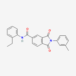 molecular formula C24H20N2O3 B3663212 N-(2-ethylphenyl)-2-(3-methylphenyl)-1,3-dioxo-5-isoindolinecarboxamide 