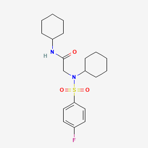 N-cyclohexyl-2-[cyclohexyl-(4-fluorophenyl)sulfonylamino]acetamide