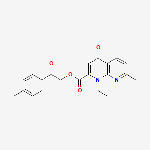 molecular formula C21H20N2O4 B3663248 [2-(4-Methylphenyl)-2-oxoethyl] 1-ethyl-7-methyl-4-oxo-1,8-naphthyridine-2-carboxylate 