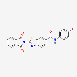 2-(1,3-dioxoisoindol-2-yl)-N-(4-fluorophenyl)-1,3-benzothiazole-6-carboxamide