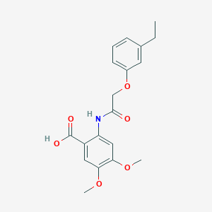 2-{[(3-ethylphenoxy)acetyl]amino}-4,5-dimethoxybenzoic acid