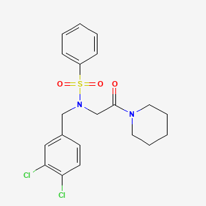 N-(3,4-dichlorobenzyl)-N-[2-oxo-2-(piperidin-1-yl)ethyl]benzenesulfonamide