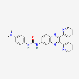 molecular formula C27H23N7O B3663309 1-[4-(dimethylamino)phenyl]-3-(2,3-dipyridin-2-ylquinoxalin-6-yl)urea 