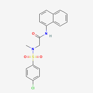 N~2~-[(4-chlorophenyl)sulfonyl]-N~2~-methyl-N~1~-1-naphthylglycinamide