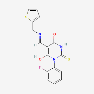 1-(2-fluorophenyl)-5-{[(2-thienylmethyl)amino]methylene}-2-thioxodihydro-4,6(1H,5H)-pyrimidinedione