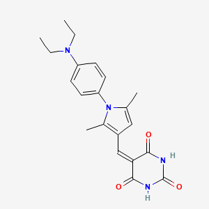 5-({1-[4-(diethylamino)phenyl]-2,5-dimethyl-1H-pyrrol-3-yl}methylidene)pyrimidine-2,4,6(1H,3H,5H)-trione