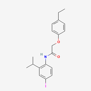 2-(4-ethylphenoxy)-N-[4-iodo-2-(propan-2-yl)phenyl]acetamide