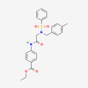 ethyl 4-{[N-(4-methylbenzyl)-N-(phenylsulfonyl)glycyl]amino}benzoate