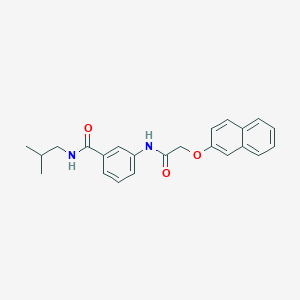 molecular formula C23H24N2O3 B3663414 N-isobutyl-3-{[(2-naphthyloxy)acetyl]amino}benzamide 