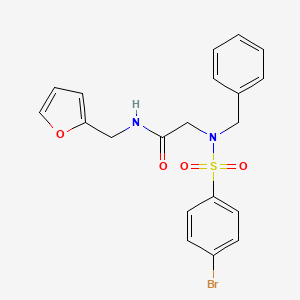 molecular formula C20H19BrN2O4S B3663419 2-(N-benzyl-4-bromobenzenesulfonamido)-N-(furan-2-ylmethyl)acetamide 