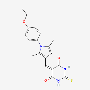 5-{[1-(4-ethoxyphenyl)-2,5-dimethyl-1H-pyrrol-3-yl]methylidene}-2-thioxodihydropyrimidine-4,6(1H,5H)-dione