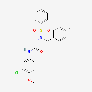 N~1~-(3-chloro-4-methoxyphenyl)-N~2~-(4-methylbenzyl)-N~2~-(phenylsulfonyl)glycinamide