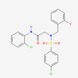 N-(2-chlorophenyl)-N~2~-[(4-chlorophenyl)sulfonyl]-N~2~-(2-fluorobenzyl)glycinamide