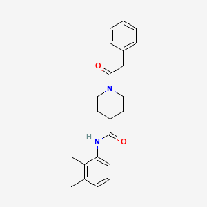 molecular formula C22H26N2O2 B3663483 N-(2,3-dimethylphenyl)-1-(2-phenylacetyl)piperidine-4-carboxamide 