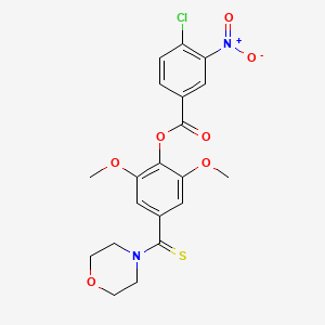 2,6-Dimethoxy-4-(morpholin-4-ylcarbonothioyl)phenyl 4-chloro-3-nitrobenzoate