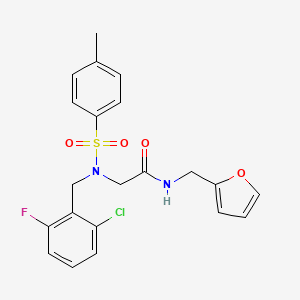 N~2~-(2-chloro-6-fluorobenzyl)-N-(furan-2-ylmethyl)-N~2~-[(4-methylphenyl)sulfonyl]glycinamide