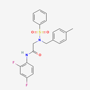 N~1~-(2,4-difluorophenyl)-N~2~-(4-methylbenzyl)-N~2~-(phenylsulfonyl)glycinamide