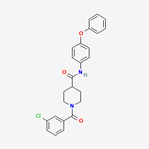 1-(3-chlorobenzoyl)-N-(4-phenoxyphenyl)-4-piperidinecarboxamide