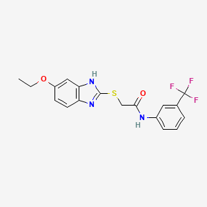 2-[(5-ETHOXY-1H-1,3-BENZIMIDAZOL-2-YL)SULFANYL]-N~1~-[3-(TRIFLUOROMETHYL)PHENYL]ACETAMIDE