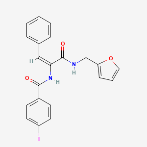 N-[(E)-3-(furan-2-ylmethylamino)-3-oxo-1-phenylprop-1-en-2-yl]-4-iodobenzamide