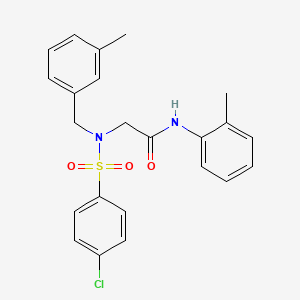 N~2~-[(4-chlorophenyl)sulfonyl]-N~2~-(3-methylbenzyl)-N~1~-(2-methylphenyl)glycinamide