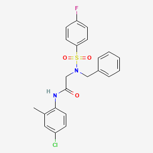 N~2~-benzyl-N~1~-(4-chloro-2-methylphenyl)-N~2~-[(4-fluorophenyl)sulfonyl]glycinamide