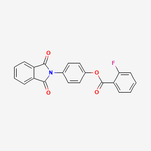 4-(1,3-dioxo-1,3-dihydro-2H-isoindol-2-yl)phenyl 2-fluorobenzoate