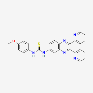 molecular formula C26H20N6OS B3663606 1-(2,3-dipyridin-2-ylquinoxalin-6-yl)-3-(4-methoxyphenyl)thiourea 