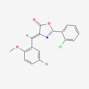 (4Z)-4-[(5-BROMO-2-METHOXYPHENYL)METHYLIDENE]-2-(2-CHLOROPHENYL)-4,5-DIHYDRO-1,3-OXAZOL-5-ONE