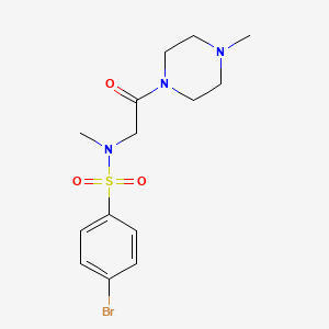 molecular formula C14H20BrN3O3S B3663647 4-bromo-N-methyl-N-[2-(4-methylpiperazin-1-yl)-2-oxoethyl]benzenesulfonamide 