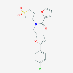 molecular formula C20H18ClNO5S B366365 N-{[5-(4-chlorophenyl)furan-2-yl]methyl}-N-(1,1-dioxidotetrahydrothiophen-3-yl)furan-2-carboxamide CAS No. 898606-78-5