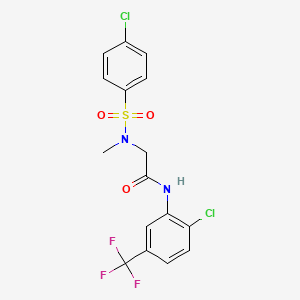 N~2~-[(4-chlorophenyl)sulfonyl]-N~1~-[2-chloro-5-(trifluoromethyl)phenyl]-N~2~-methylglycinamide