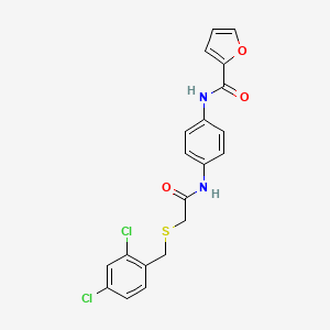 N-[4-(2-{[(2,4-DICHLOROPHENYL)METHYL]SULFANYL}ACETAMIDO)PHENYL]FURAN-2-CARBOXAMIDE