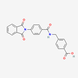 molecular formula C23H16N2O5 B3663724 4-({[4-(1,3-dioxo-1,3-dihydro-2H-isoindol-2-yl)benzoyl]amino}methyl)benzoic acid 