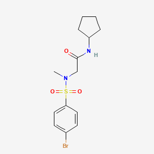 2-[(4-bromophenyl)sulfonyl-methylamino]-N-cyclopentylacetamide