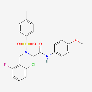 molecular formula C23H22ClFN2O4S B3663755 N~2~-(2-chloro-6-fluorobenzyl)-N-(4-methoxyphenyl)-N~2~-[(4-methylphenyl)sulfonyl]glycinamide 